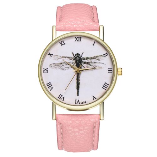 bracelet en cuir montre authentique dames tendance masculine montre à quartz étudiant T339-Arose