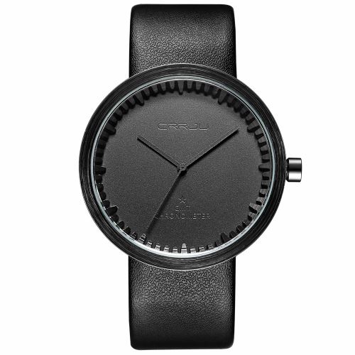 OHP Curren Montre-bracelet hommes - montre quartz en acier inoxydable - noir .