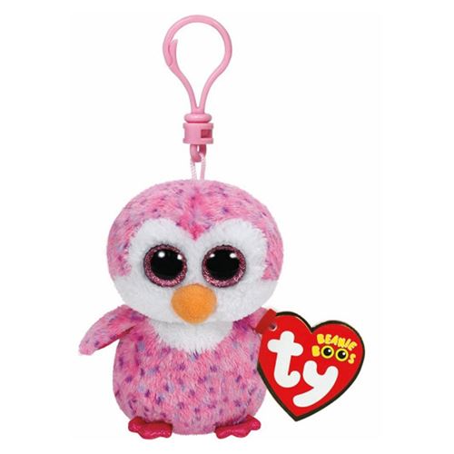 Ty Beanie Boo Glider Clip Penguin Cuddle Pink