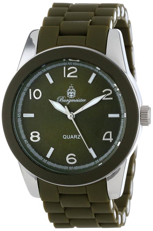Burgmeister - BM902-190B - Montre Homme - Quartz Analogique - Bracelet Silicone Vert