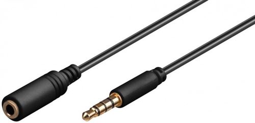 Goobay Noir Rallonge Jack 3.5 Mm - 4 Points - 3M