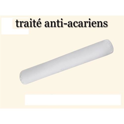 Traversin Polycoton Rond, 180cm Et 30cm De Diamètre, Entretien Facile.