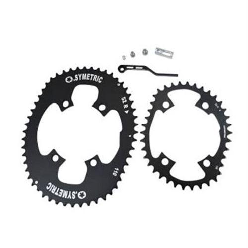 Plateau route diam 110 52-42 noir osymetric comp. dura ace 9000/ultegra 6800 11/10v. (kit