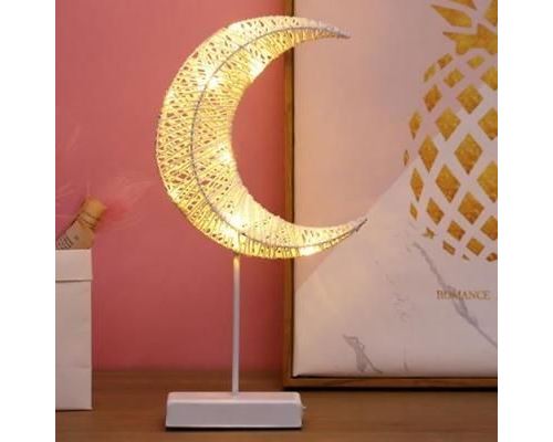Lampe Décorative Lune Rotin Câble Luminaire LED 3M Lumière Blanc - YONIS