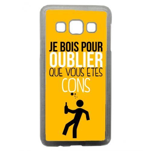 Coque transparente galaxy a7 je bois pour oublier que vous etes con 5