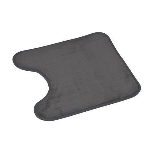 Tapis contour wc 45x45 cm uni Gris 100% Microfibre