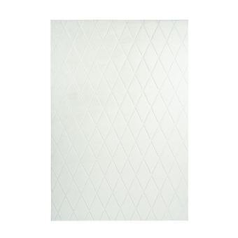 Tapis Shaggy Géométrique "Vivica" Blanc 80 x 250 cm - 1