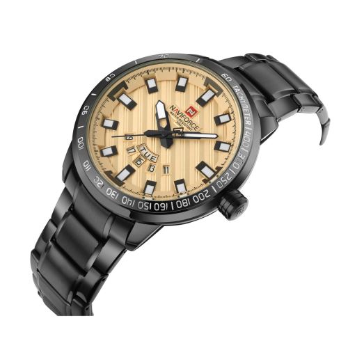 Montre Homme Quartz Acier inoxydable NF9090 Doré+Noir