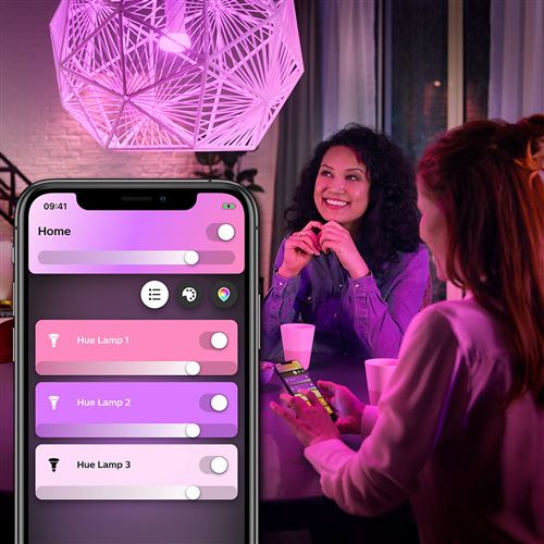 PHILIPS HUE Pack de 2 ampoules White & Color Ambiance - 10 W - E27 -  Bluetooth - Équipements électriques pour luminaire - Achat & prix