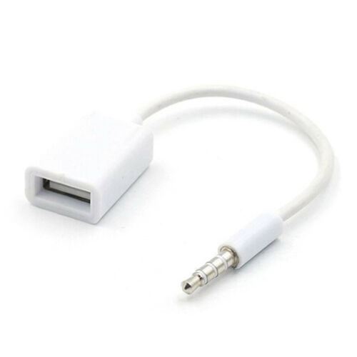 3.5mm Mâle Aux Audio Plug Jack À Usb 2.0 Convertisseur Femelle Cordon Câble Voiture Mp3