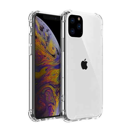 Coque Apple iPhone 11 Pro Max Anti-Chocs avec Bords Renforcés en silicone Transparente