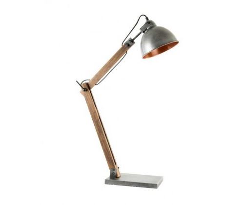 Lampe de Table Bois et Métal Style Industriel