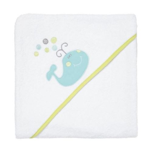 BABYCALIN Cape de bain Baleine - 100 x 100 cm