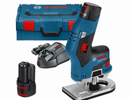 Bosch Professional Affleureuse sans fil 06016B0000 GKF 12V-8 + 2 batteries, + mallette