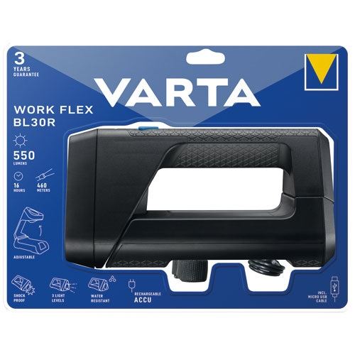 Varta Noir Baladeuse Professionnelle Rechargeable - 18684101401 - Work Flex - Image 3