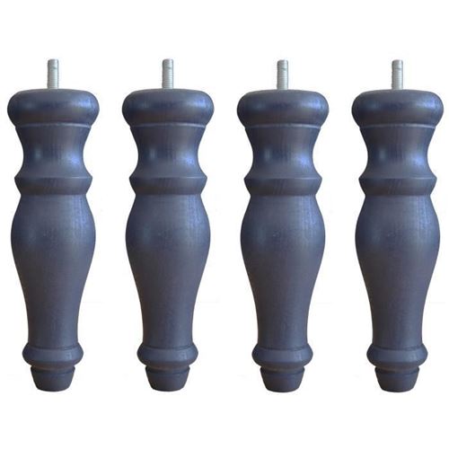 Jeu De Pieds Galaxie Ronds O 6 H 19 Cm Gris Anthracite - Lot De 4