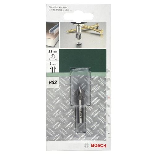Bosch Fraise Conique à Lamer Hss à 5 Taillants Din 335 Diamètre 12 Queue 8 Mm