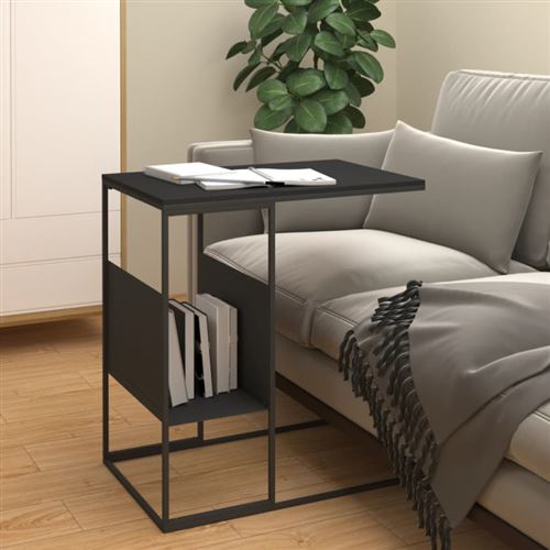 Vidaxl Noir Table D'appoint Bois D'ingénierie - Image 2