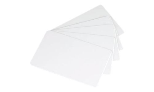 Evolis High Trust - Fibre de bois - 30 mil - blanc vide - 85.6 x 54 mm 100 carte(s) boîte - cartes - pour Badgy 100, 200
