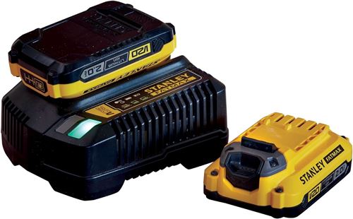 Dewalt - Kit de démarrage - 2 Batteries 18V 2,0Ah - Chargeur 2A - Gamme FATMAX V20 - SFMCB12D2 - Image 2