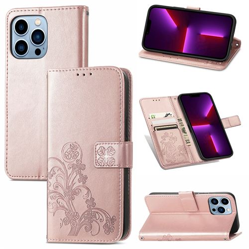 MPFRANCE Housse pour iPhone 13 Pro Or Rose [Fleur de Lys]