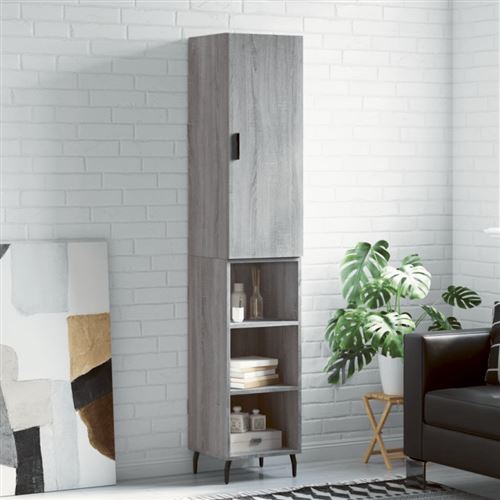 Vidaxl Gris Buffet Haut Sonoma 180 Cm - Bois D'ingénierie - Image 2