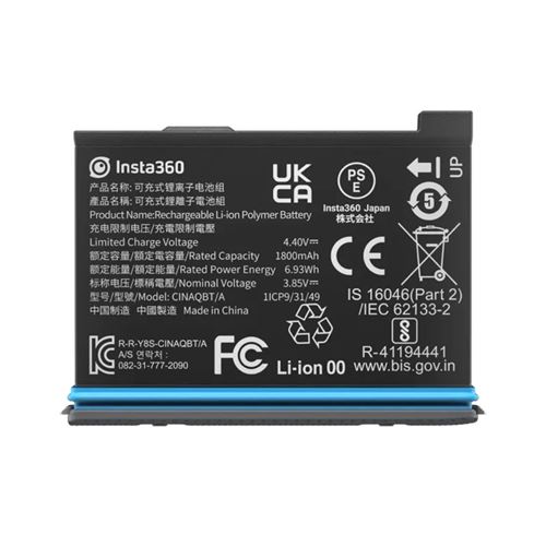 Batterie Insta360 OB03575insta360 – 1800mAh pour Caméra X3