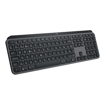 Logitech MX Keys S - Clavier - rétroéclairé - sans fil - Bluetooth LE - QWERTY - International US - commutateur : commutateurs à clé à ciseaux - graphite - avec Palm Rest