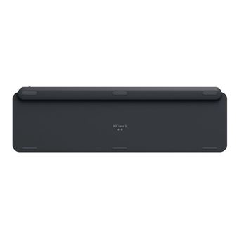 Logitech MX Keys S - Clavier - rétroéclairé - sans fil - Bluetooth LE - QWERTY - International US - commutateur : commutateurs à clé à ciseaux - graphite - avec Palm Rest