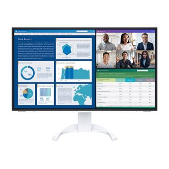 EIZO FlexScan EV3240X - Avec FlexStand - écran LED - 32" (31.5" visualisable) - 3840 x 2160 4K - IPS - 350 cd/m² - 2000:1 - 5 ms - 2xHDMI, DisplayPort, USB-C - haut-parleurs - blanc