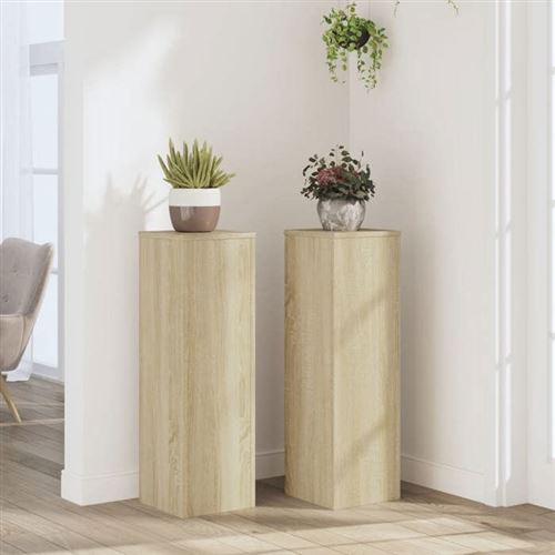 Vidaxl - Supports pour plantes 2 pcs chêne sonoma bois d'ingénierie