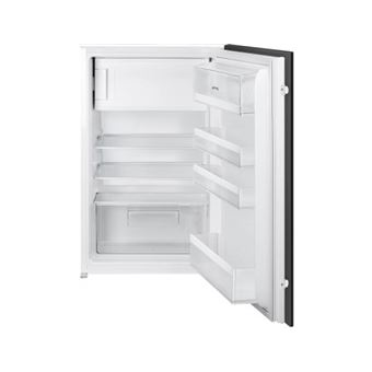 Refrigerateur integrable 1 porte, 124 L dont refrigerateur 110 L et congelateur **** 14 L, froid statique, bac a legumes, eclairage LED, niche 88 cm, classe F