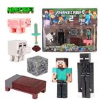 Minecraft Mine-Keshi Cobblestone & Wooden Door Block Set 