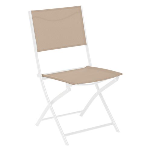 Chaise pliante Modula lin/blanc Hespéride - Lin