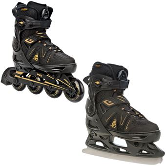 Roller en ligne Pulse Pro du 37 au 40 + patin a glace Adulte Enfant Mixte taille ajustable Raven - 1