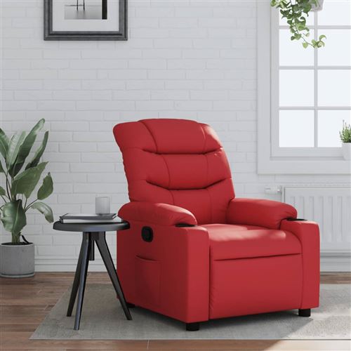 Non Communiqué Rouge Vidaxl Fauteuil Réglable Similicuir