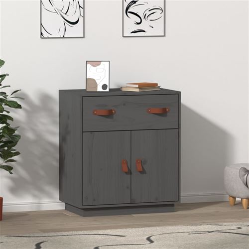 VIDAXL - Buffet - Style Scandinave - Gris - 65,5x40x75 cm - Image 3
