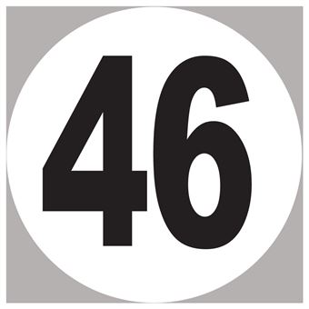 numéro 46 - 15x15cm - Sticker/autocollant - Autocollant et sticker ...