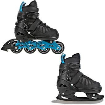 Raven Vella – Roller En Ligne Ajustable (33-36) Avec Patins à Glace 2 En 1, Roulements ABEC7, Coque Polycarbonate, Triple Fermeture, Pour Enfant Et Adulte
