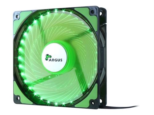  Inter-Tech L-12025 Boitier PC Ventilateur 12 cm Noir, Vert