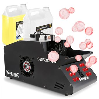 BeamZ SB1500LED - Machine à fumée et à bulle avec 5L de liquide à bulles + 5L de liquide à fumée - 1