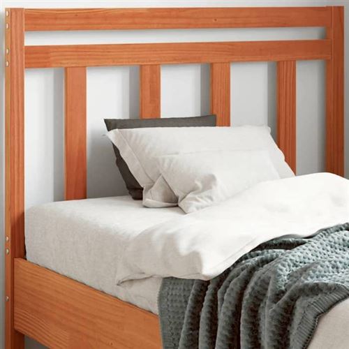 Testiera Marrone Cera 100 Cm In Legno Massello Di Pino - Vidaxl
