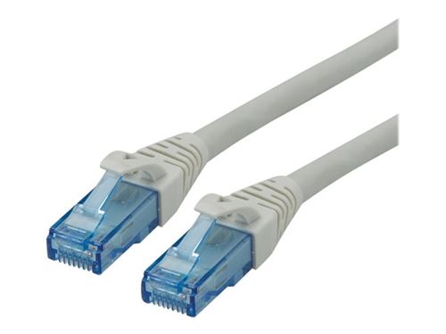 Roline - Cordon de raccordement - RJ-45 (M) pour RJ-45 (M) - 15 m - UTP - CAT 6a - sans halogène moulé bloqué - gris