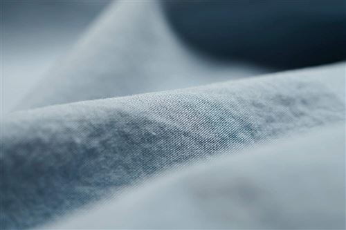 L1NK STUDIO Drap Plat uni pour lit 135/150 cm (240X280cm) 100% Coton (Percale 200 Fils) Sky