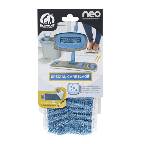 Housse de lavage Neo 3D carrelage- ELEPHANT- Bleu 52,7x12,5x15 cm