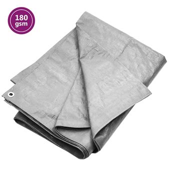 vidaXL Bâche 180 g/m² 3x3 m Gris PEHD - Bâches et sangles - Achat