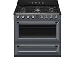 CENTRE DE CUISSON 90 CM, 1 FOUR CHALEUR TOURNANTE, CATALYSE, NETTOYAGE VAPOR CLEAN, TOURNEBROCHE, 5 FOYERS GAZ, GRIS ARDOISE