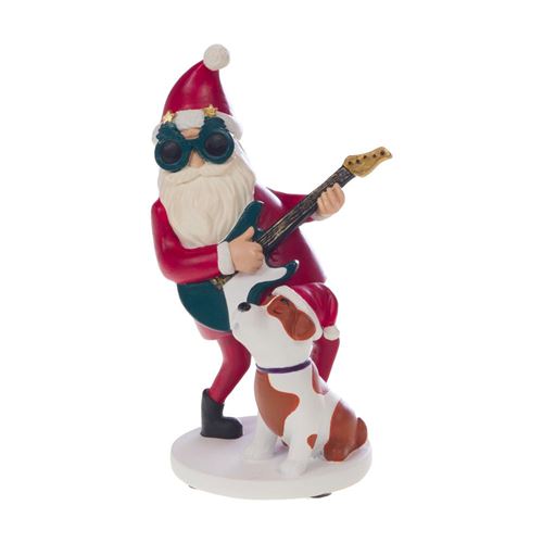 Non Communiqué Multicolore Père Noël Rockeur - Amadeus - Résine