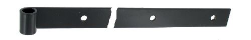 Penture droite - Bout carré percée - Epoxy noir - Hauteur : 40mm x épaisseur 6mm - Ø14 mm Longueur : 300MM