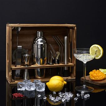 Coffret Cocktail - 15 Pièces - Accessoire autour du vin - Achat & prix